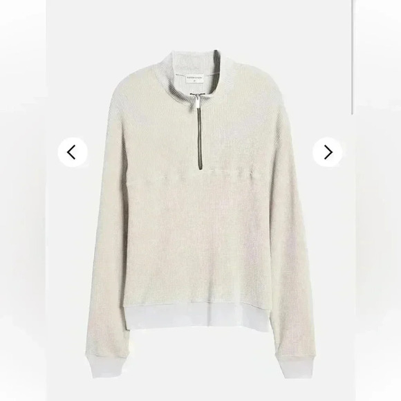 NWT Cotton Citizen Cooper Thermal Half Zip Vintage White Stone size Small - Picture 2 of 11